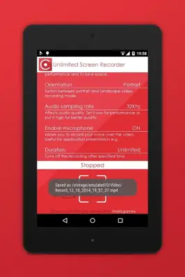 Unlimited Screen Recorder android App screenshot 2